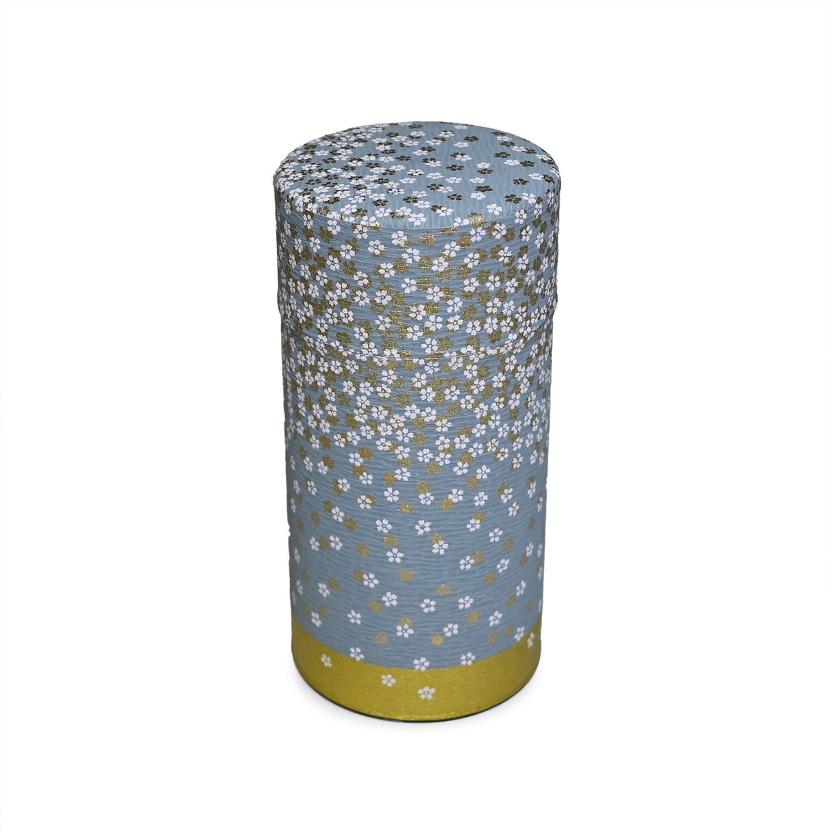 7 oz Japanese Tea Canister - Gray Flower