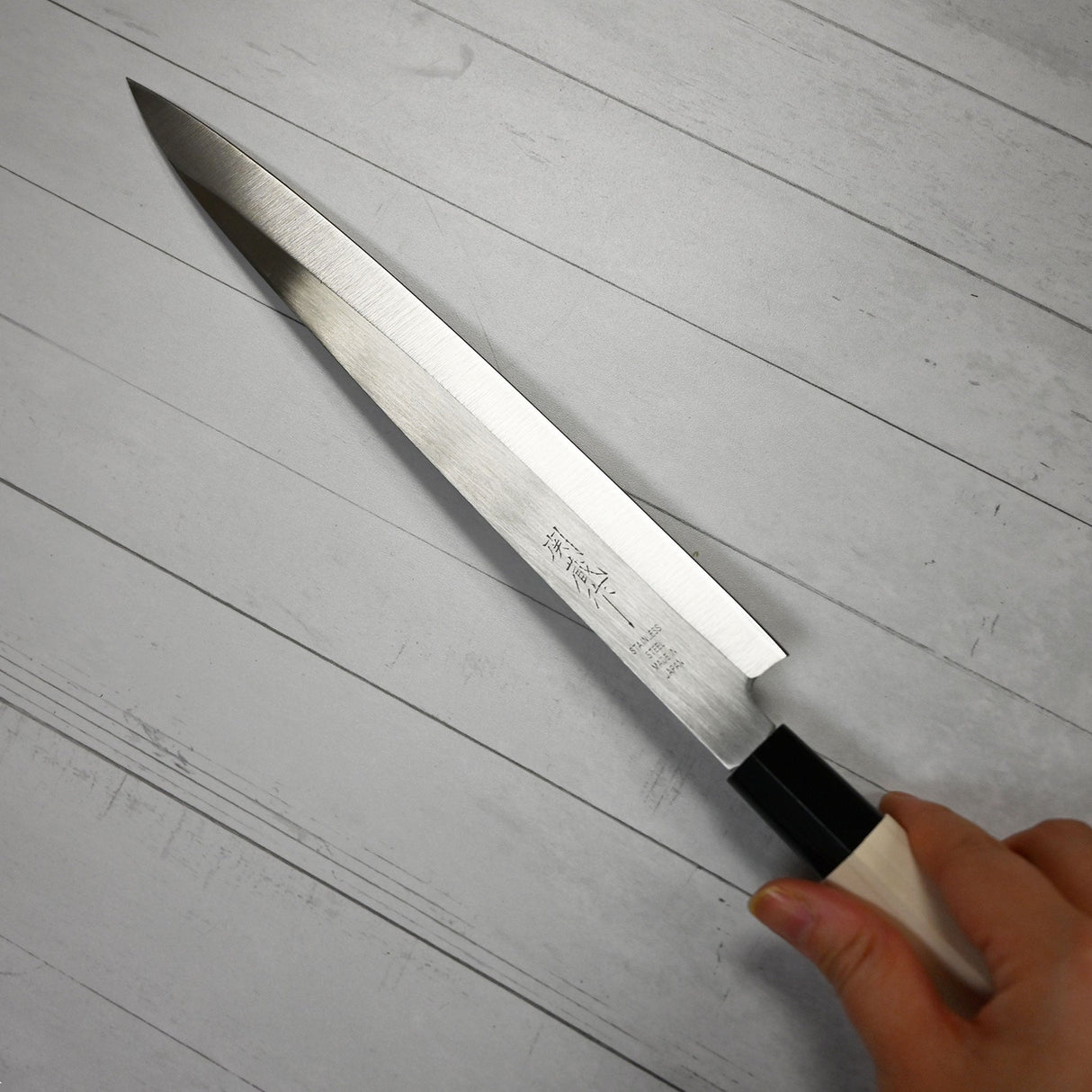 9" Japanese Stainless Steel Yanagiba Sashimi Knife with Wooden Handle