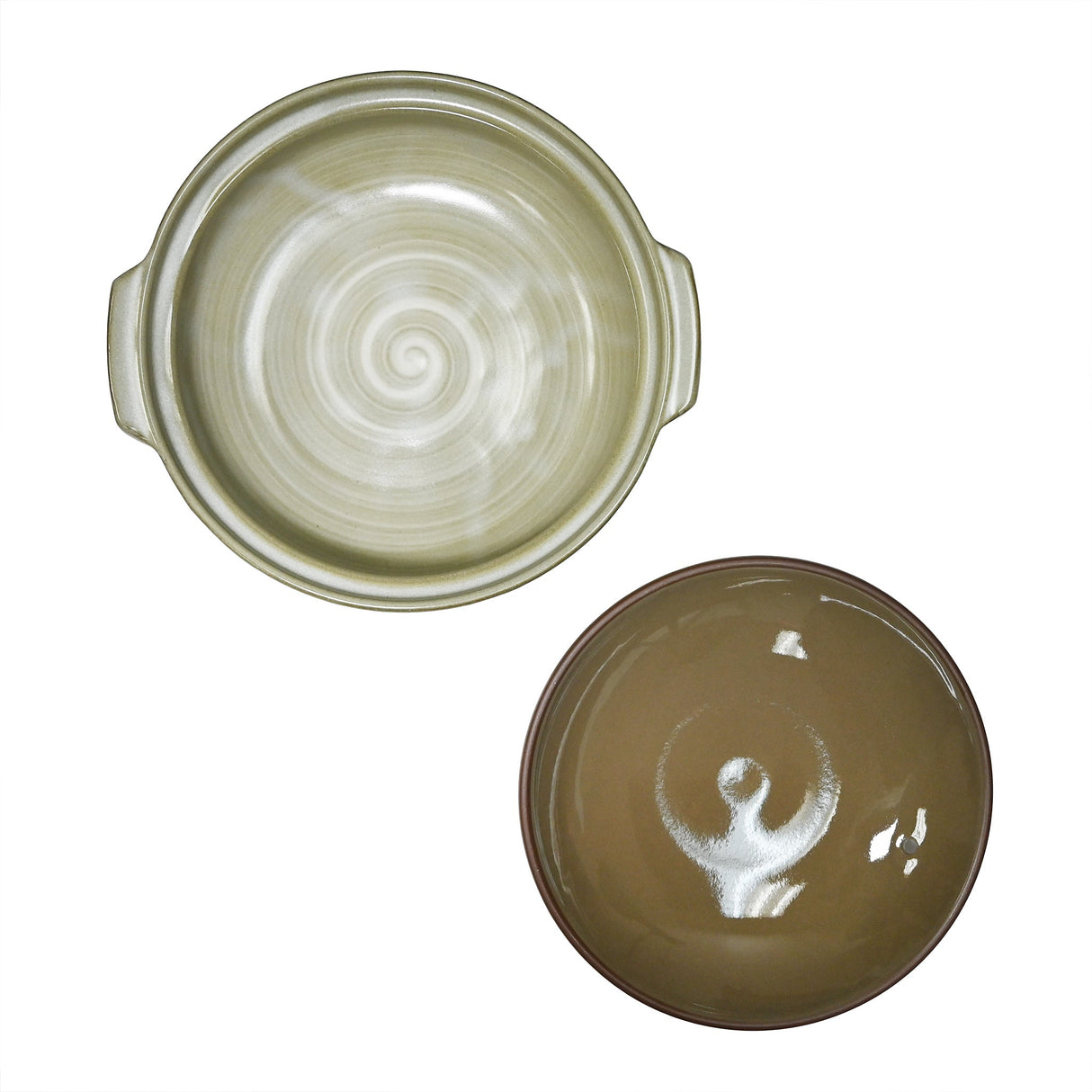 88 oz 9.5" Japanese Donabe Clay Pot - Gray Kiku
