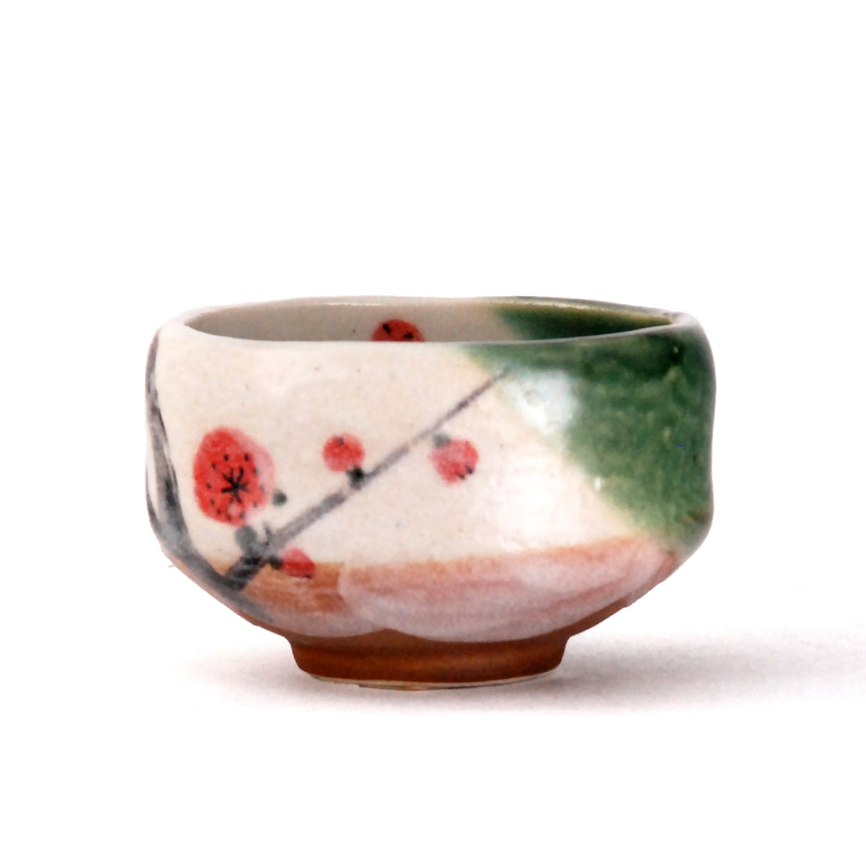 8 oz 3.75" Japanese Matcha Bowl - Red Plum