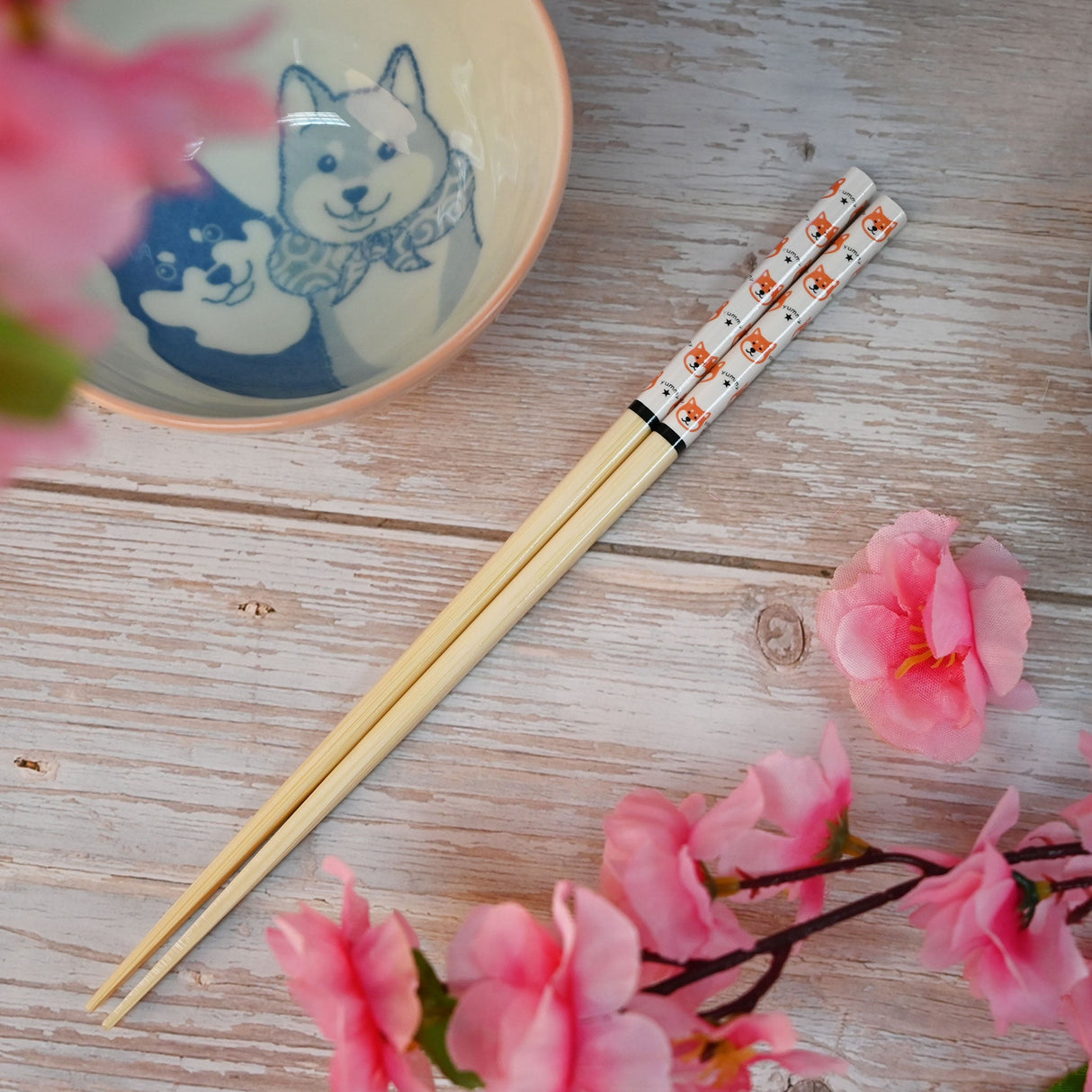 9" Japanese Lacquered Bamboo Chopsticks - Yummy Shiba