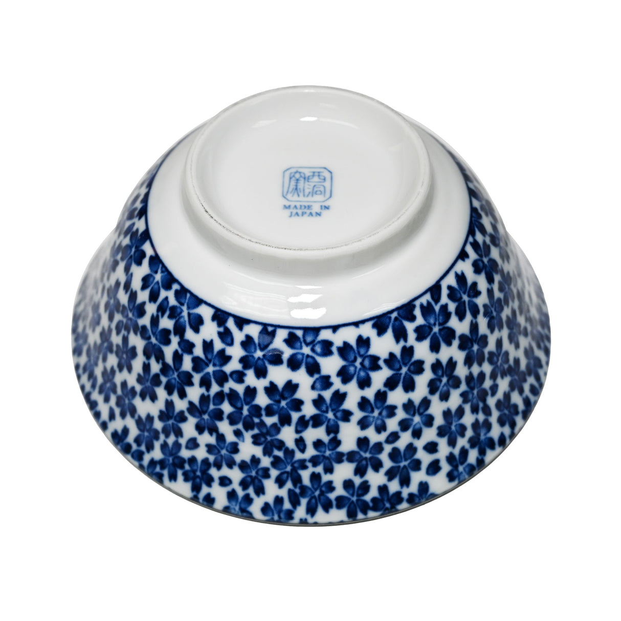 18 oz 6" Japanese 2 - Piece Bowl Gift Set with Chopsticks - Blue Sakura