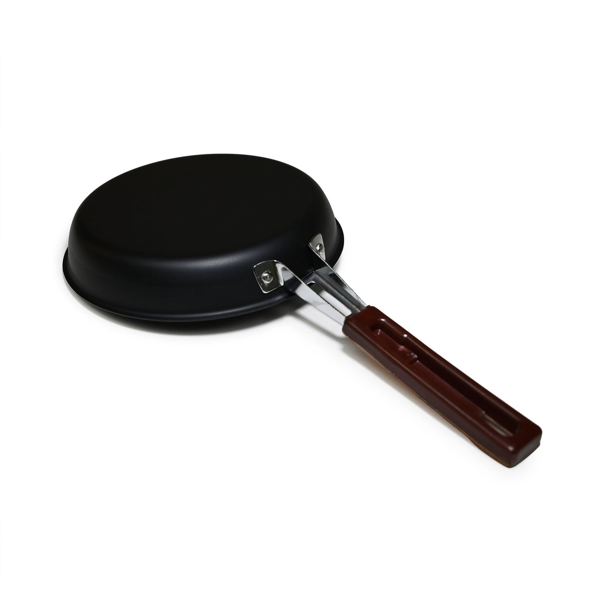 6.5" Japanese Round Iron Egg Pan with Wooden Handle