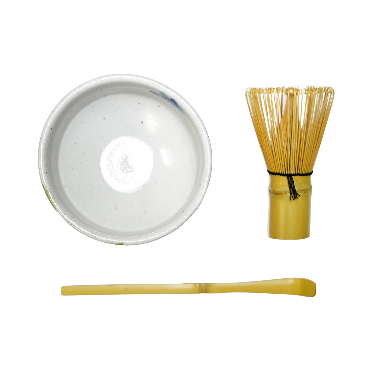 14 oz 4.5" Japanese 3 - Piece Matcha Bowl Gift Set with Bamboo Whisk & Scoop - Hydrangea