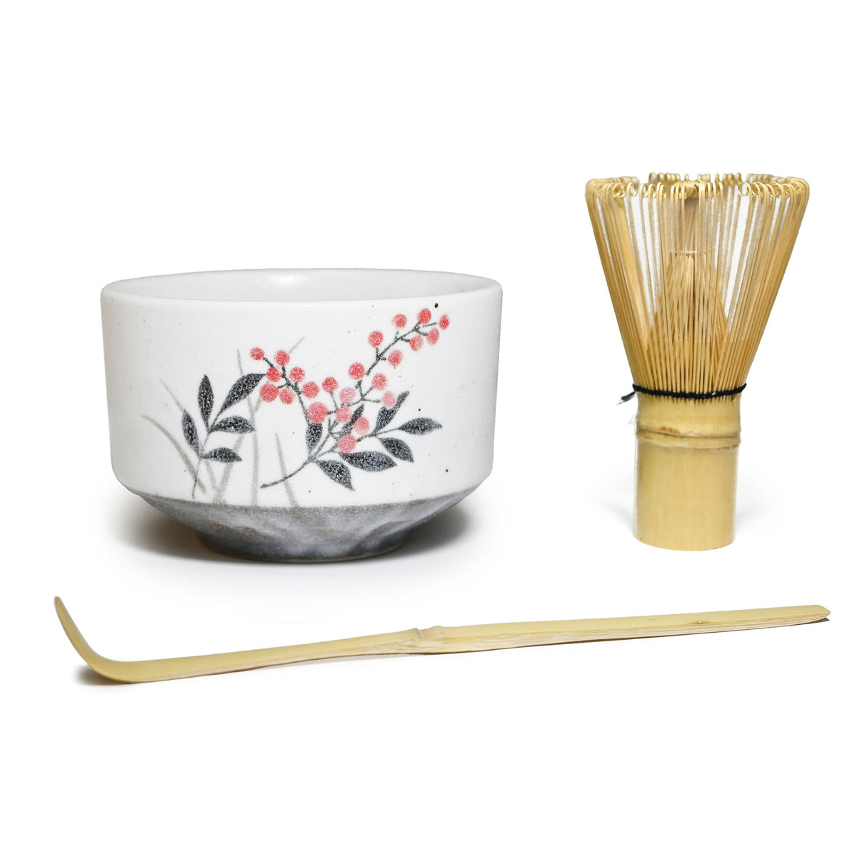 20 oz 4.5" Japanese 3 - Piece Matcha Bowl Gift Set with Bamboo Whisk & Scoop - Fruit