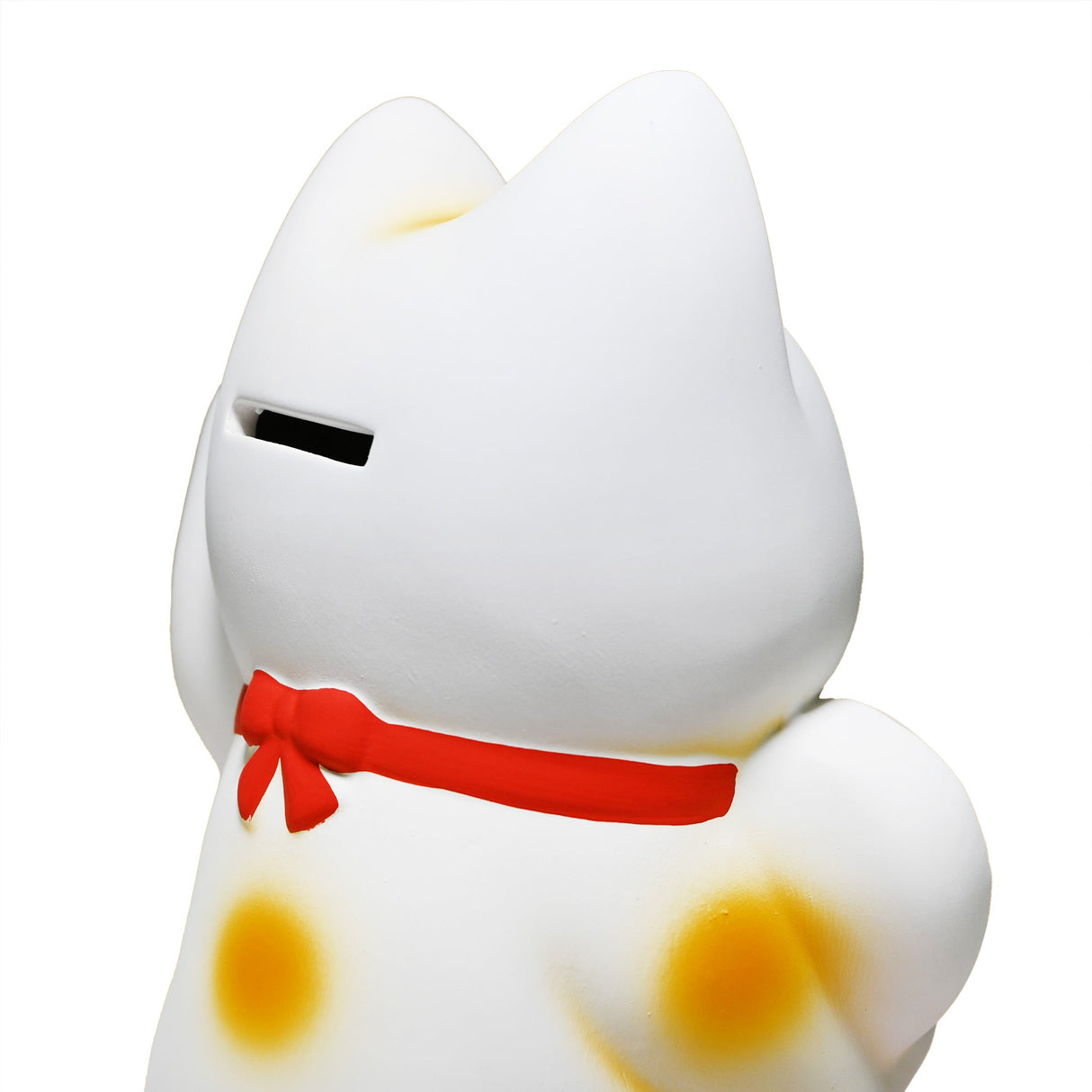 7" Japanese Lucky Cat Coin Bank - White