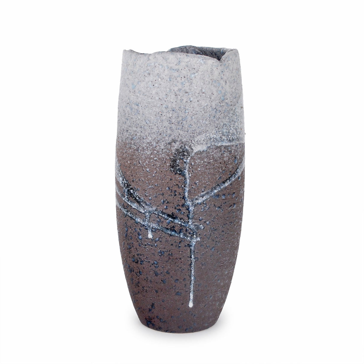 11.25" Japanese Shigaraki Ceramic Vase - Gray Smokey