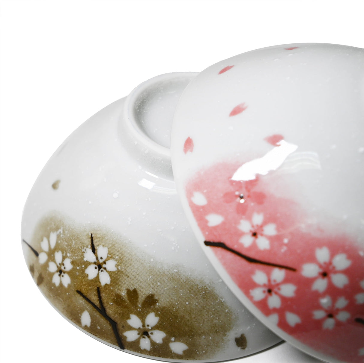8 oz 4.75" Japanese 5 - Piece Rice Bowl Gift Set - Colorful Sakura Blossom