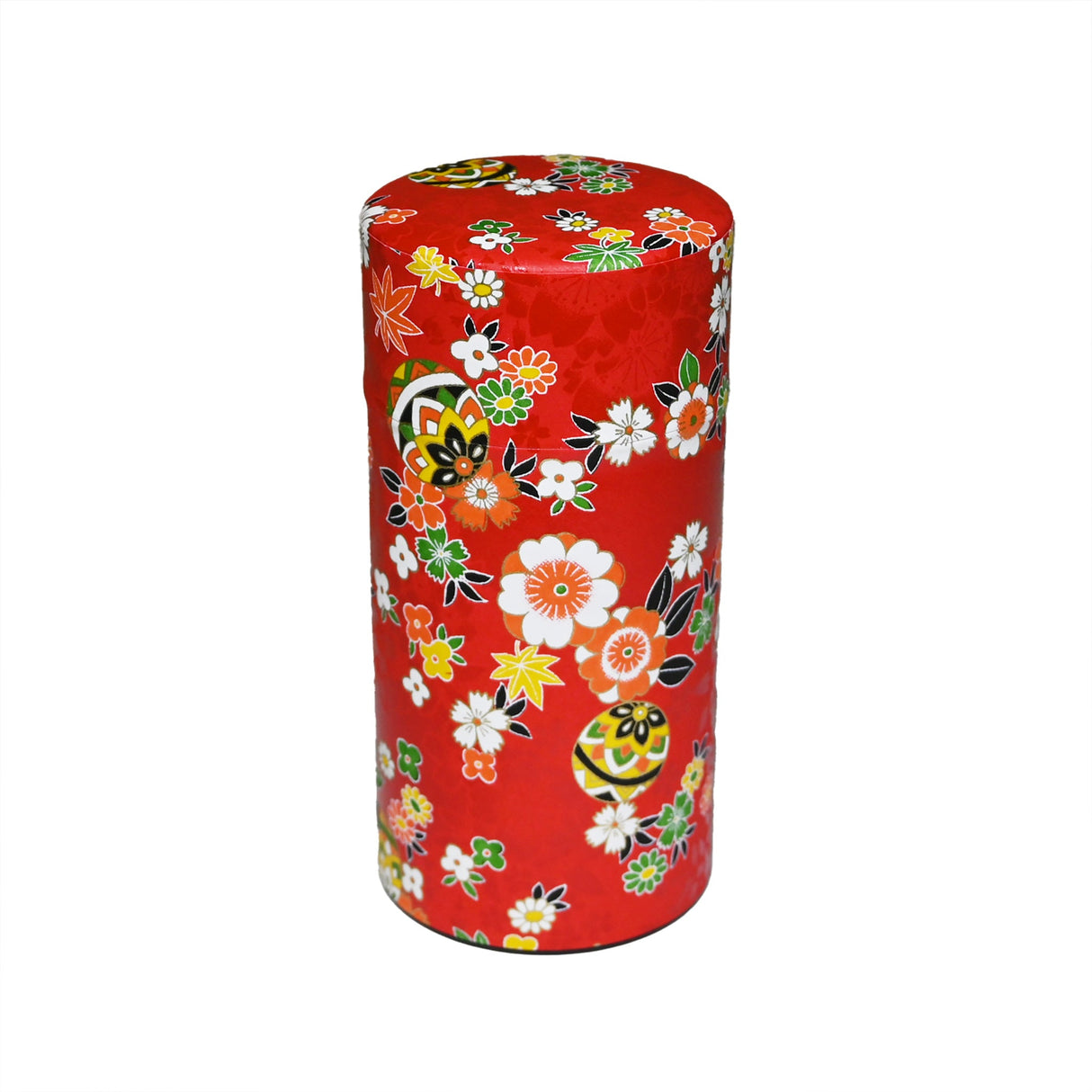 7 oz Japanese Tea Canister - Flower Red