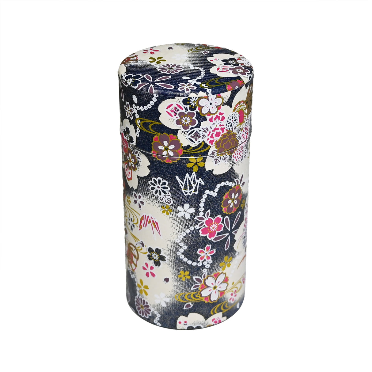 7 oz Japanese Tea Canister - Gray Sakura
