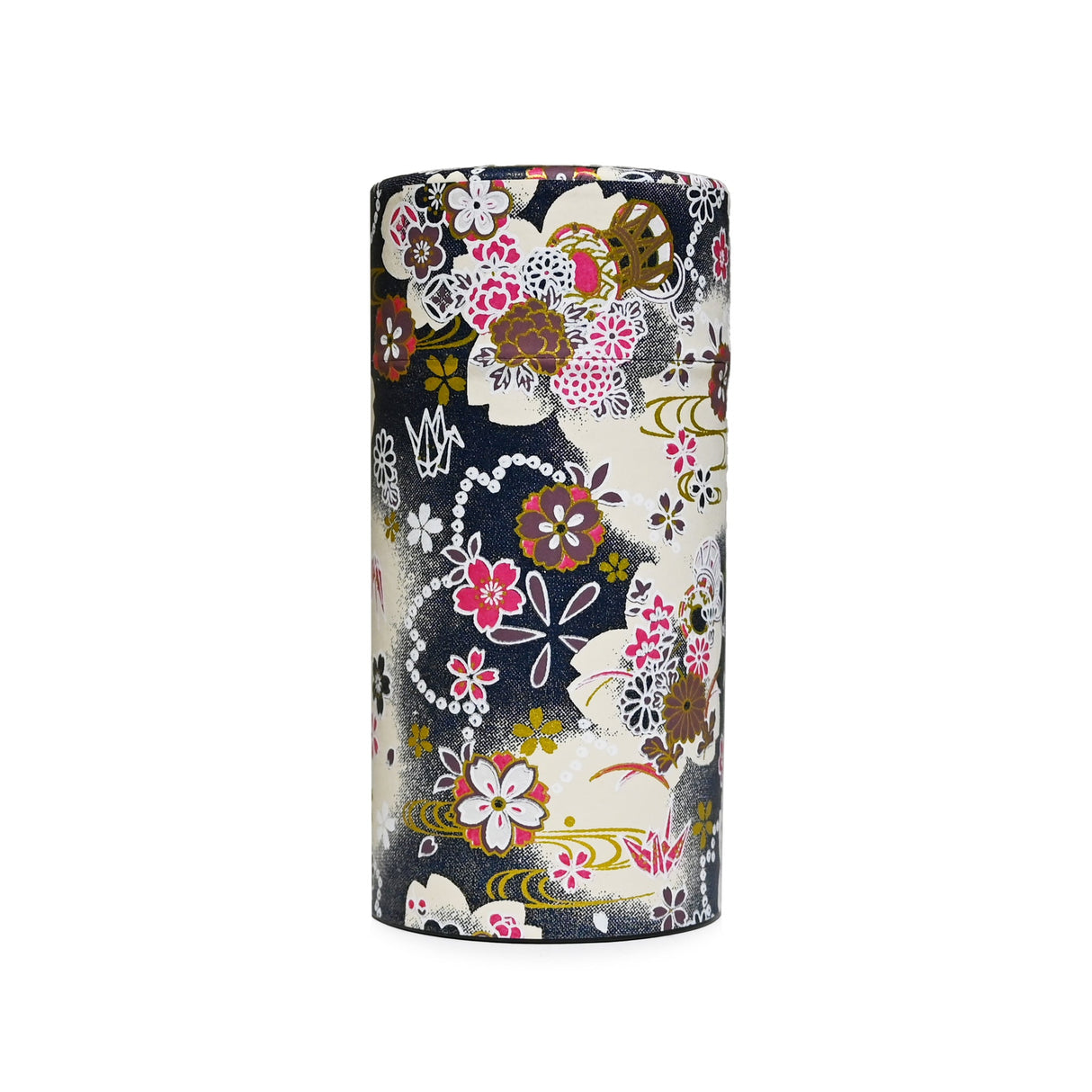 7 oz Japanese Tea Canister - Gray Sakura