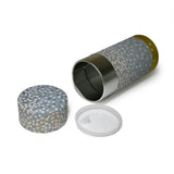 7 oz Japanese Tea Canister - Gray Flower
