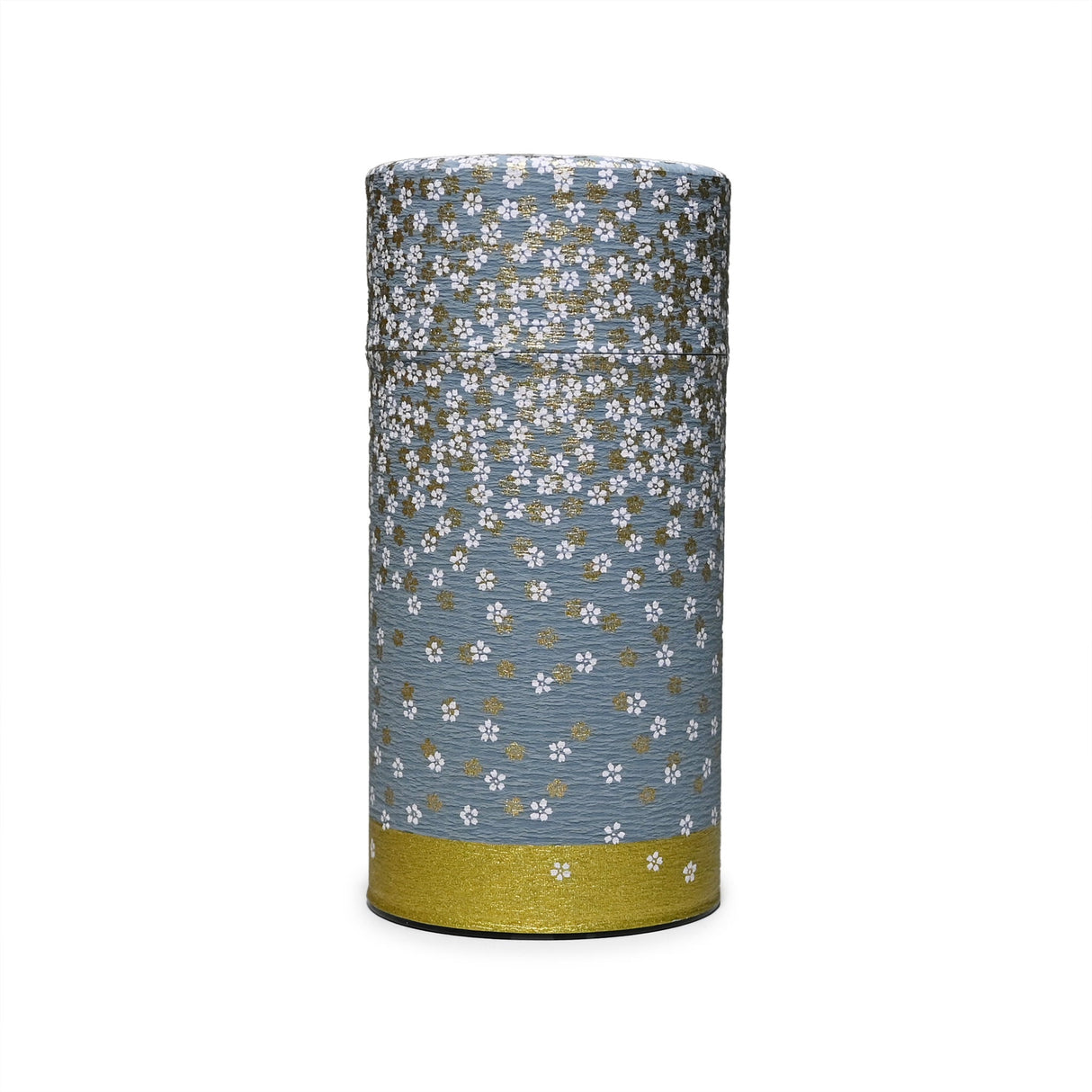 7 oz Japanese Tea Canister - Gray Flower