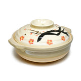 72 oz 10" Japanese Donabe Clay Pot - Red Plum