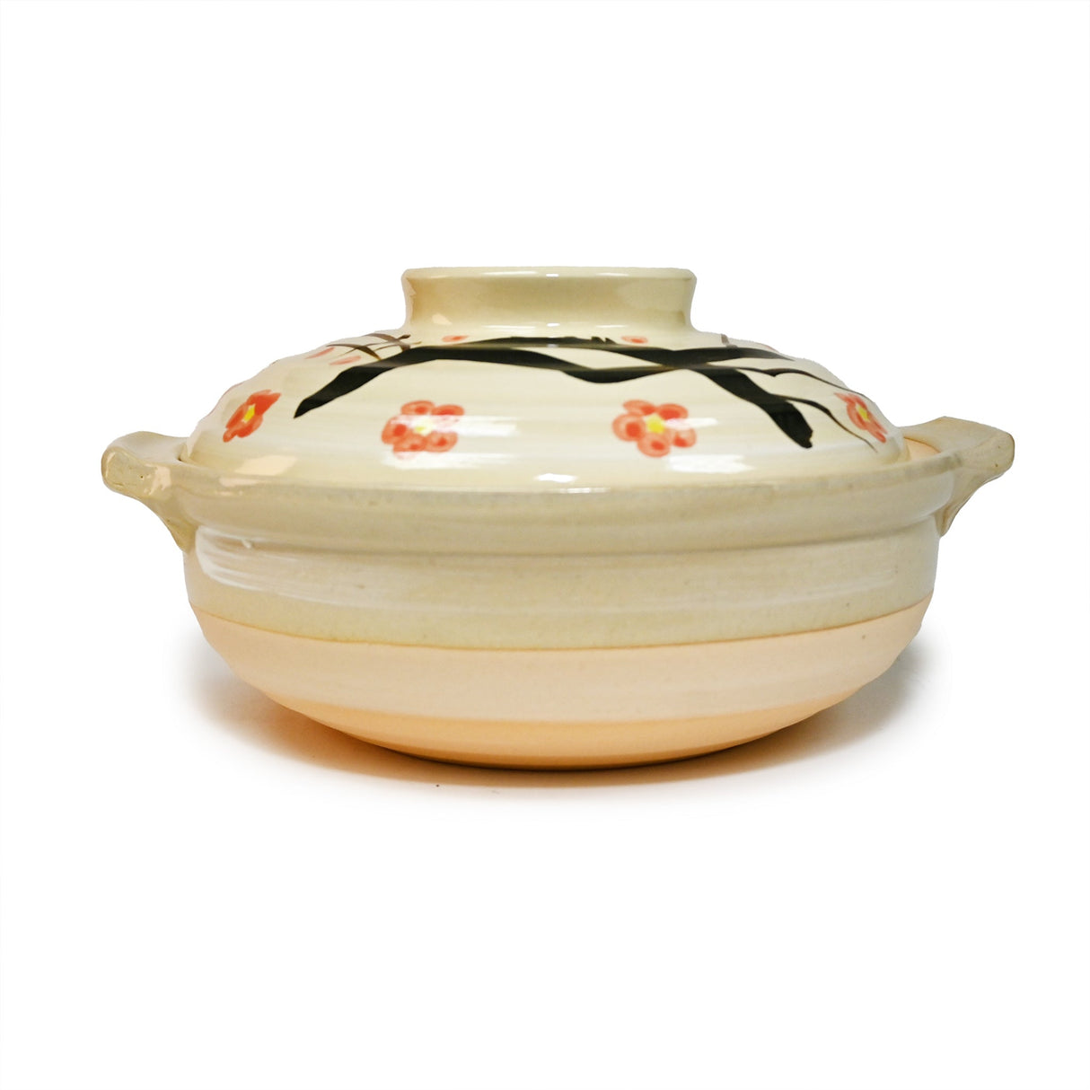 72 oz 10" Japanese Donabe Clay Pot - Red Plum