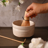 20 oz 5" Japanese Matcha Bowl - Ivory White