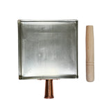 8.25" Japanese Square Copper Tamagoyaki Pan with Wooden Handle