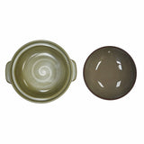 28 oz 7" Japanese Donabe Clay Pot - Gray Kiku