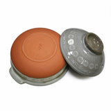 28 oz 7" Japanese Donabe Clay Pot - Gray Kiku