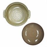 105 oz 11" Japanese Donabe Clay Pot - Gray Kiku