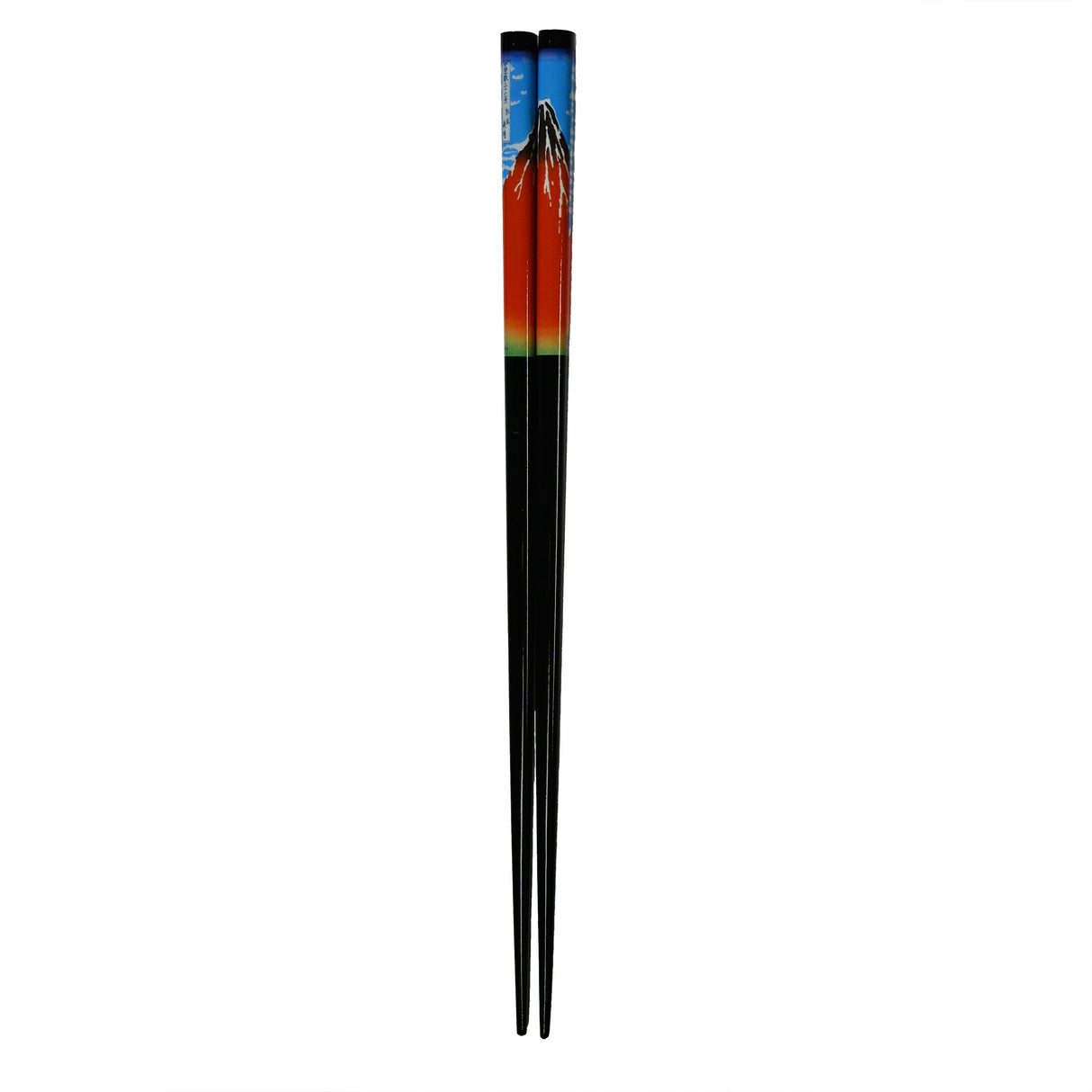 9" Japanese Lacquered Bamboo Chopsticks  -  Red Fuji