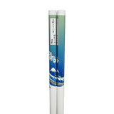 9" Japanese Lacquered Bamboo Chopsticks  -  Hokusai Wave White