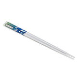 9" Japanese Lacquered Bamboo Chopsticks  -  Hokusai Wave White