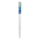 9" Japanese Lacquered Bamboo Chopsticks  -  Hokusai Wave White