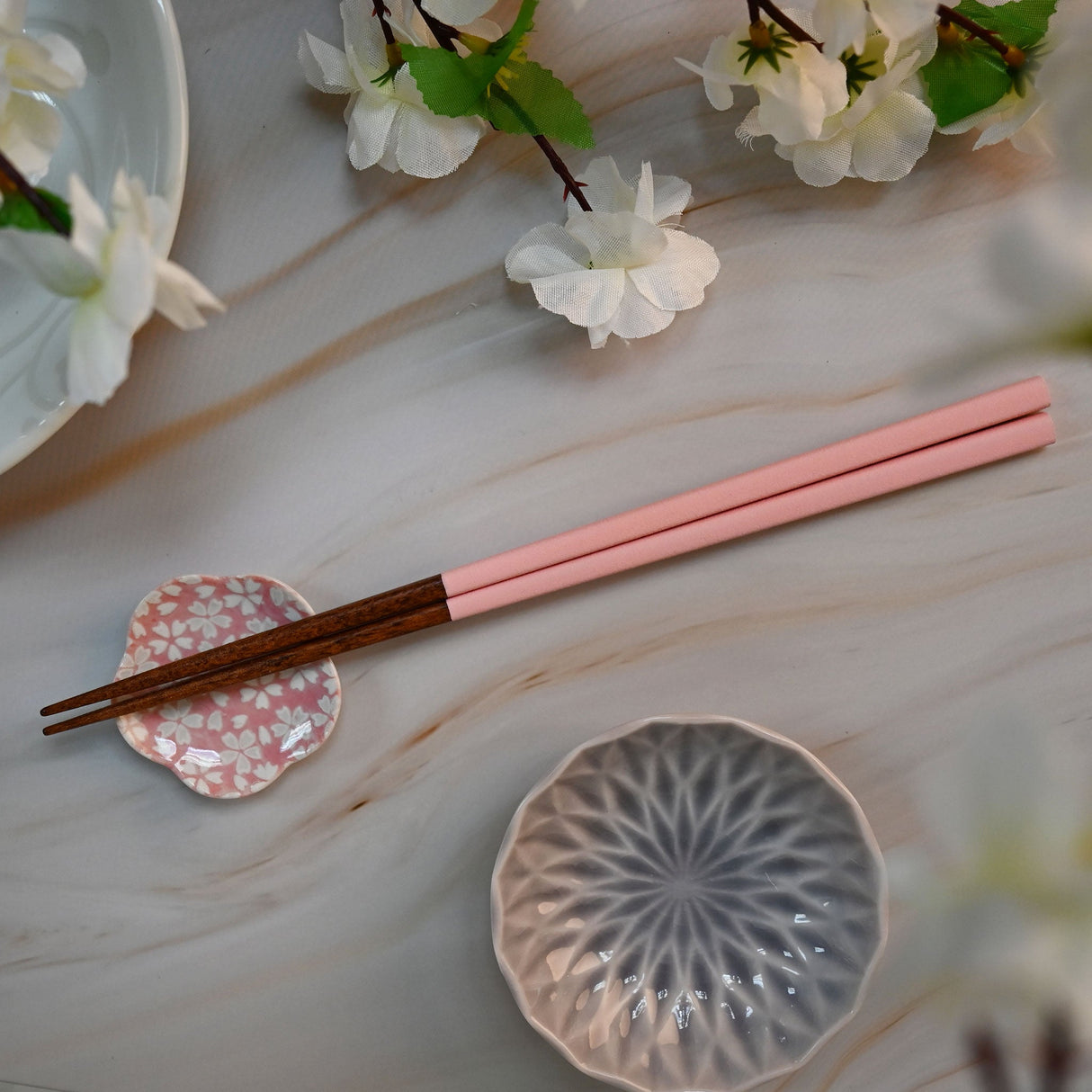 9" Japanese Wooden Lacquerware Chopsticks - Pink