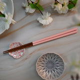 9" Japanese Wooden Lacquerware Chopsticks - Pink