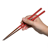 9" Japanese Wooden Lacquerware Chopsticks  -  Red