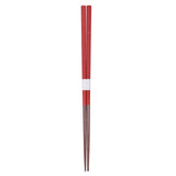 9" Japanese Wooden Lacquerware Chopsticks  -  Red