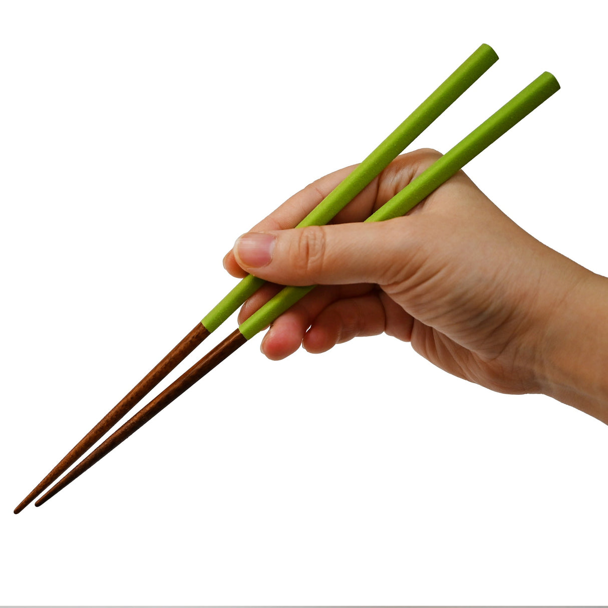 9" Japanese Wooden Lacquerware Chopsticks  -  Green