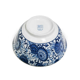 18 oz 6" Japanese 2 - Piece Bowl Gift Set with Chopsticks - Blue Kiku