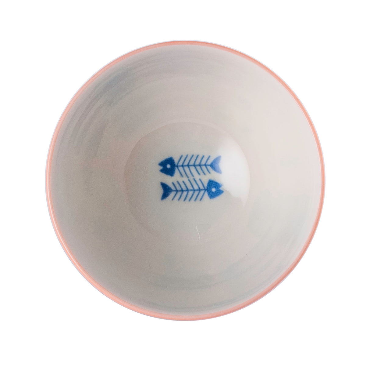 9 oz 4.5" Japanese Ceramic Rice Bowl - Pink Cartoon Cats