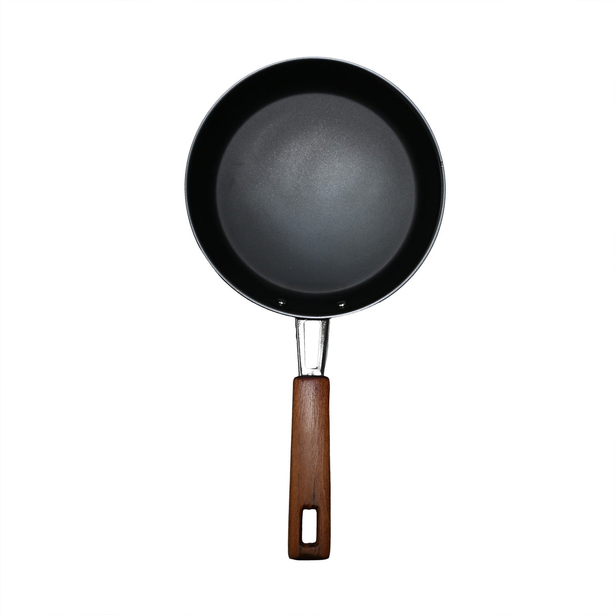 6.5" Japanese Round Iron Egg Pan with Wooden Handle