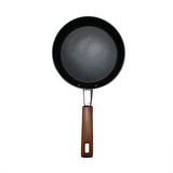 6.5" Japanese Round Iron Egg Pan with Wooden Handle