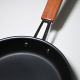6.5" Japanese Round Iron Egg Pan with Wooden Handle