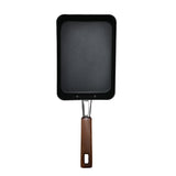 7.25" Japanese Rectangular Iron Tamagoyaki Pan with Wooden Handle