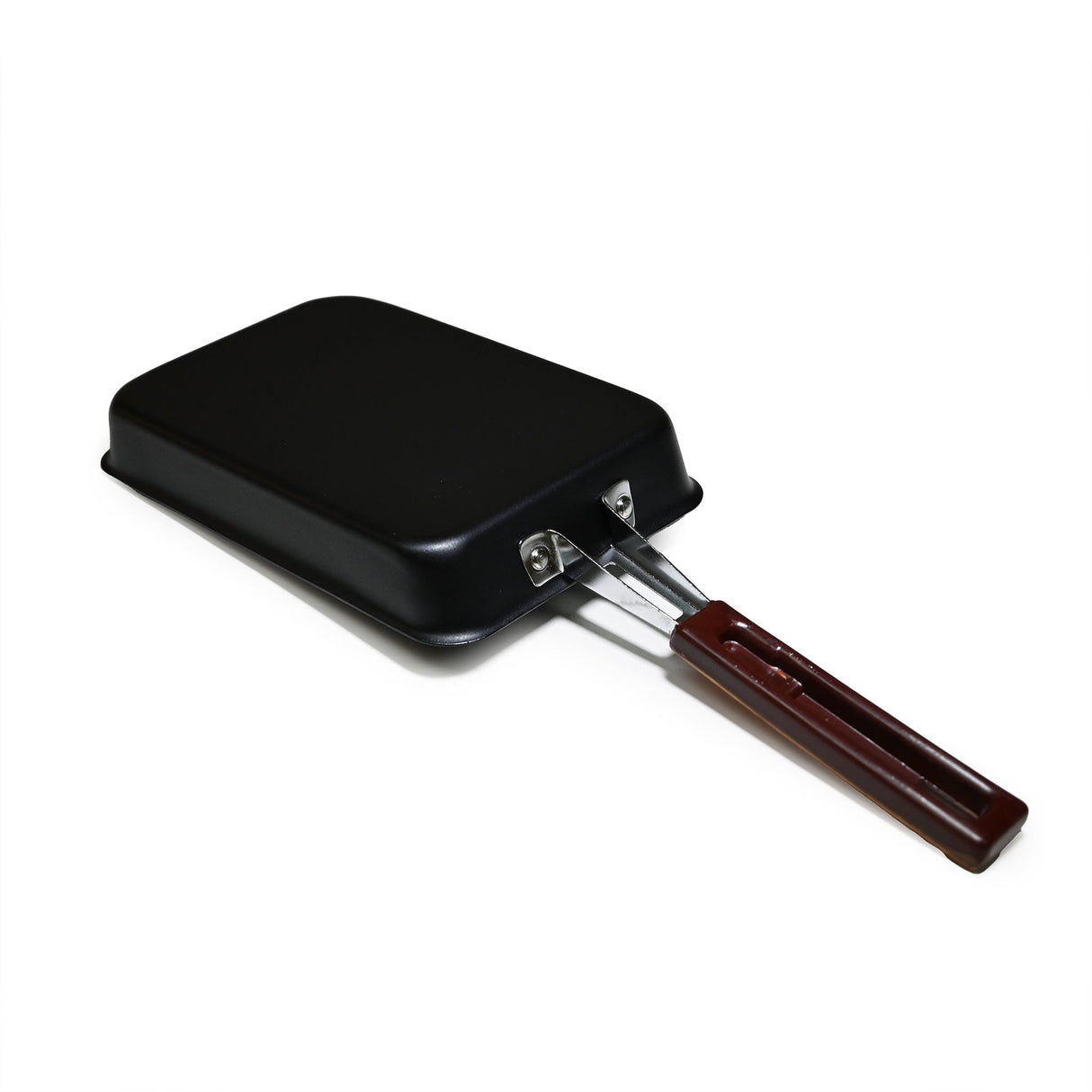 7.25" Japanese Rectangular Iron Tamagoyaki Pan with Wooden Handle