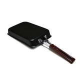 7.25" Japanese Rectangular Iron Tamagoyaki Pan with Wooden Handle