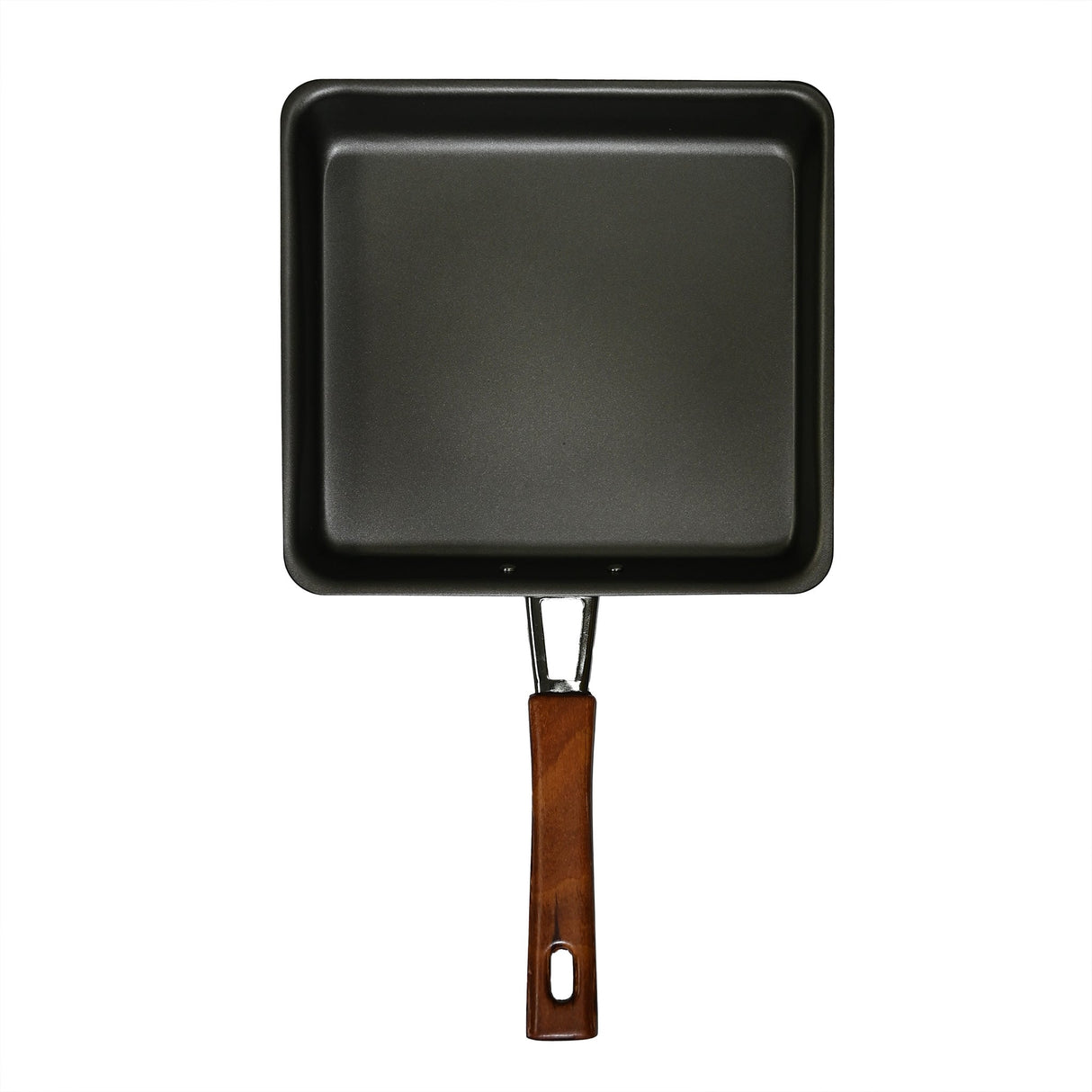 9.25" Japanese Square Iron Tamagoyaki Pan with Wooden Handle