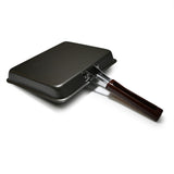 9.25" Japanese Square Iron Tamagoyaki Pan with Wooden Handle