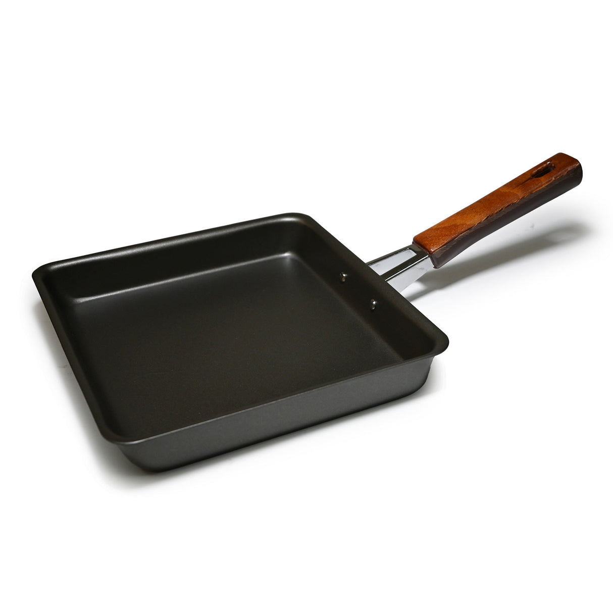 9.25" Japanese Square Iron Tamagoyaki Pan with Wooden Handle
