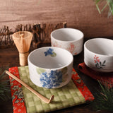 14 oz 4.5" Japanese Matcha Bowl - Hydrangia