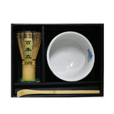 14 oz 4.5" Japanese 3 - Piece Matcha Bowl Gift Set with Bamboo Whisk & Scoop - Hydrangea