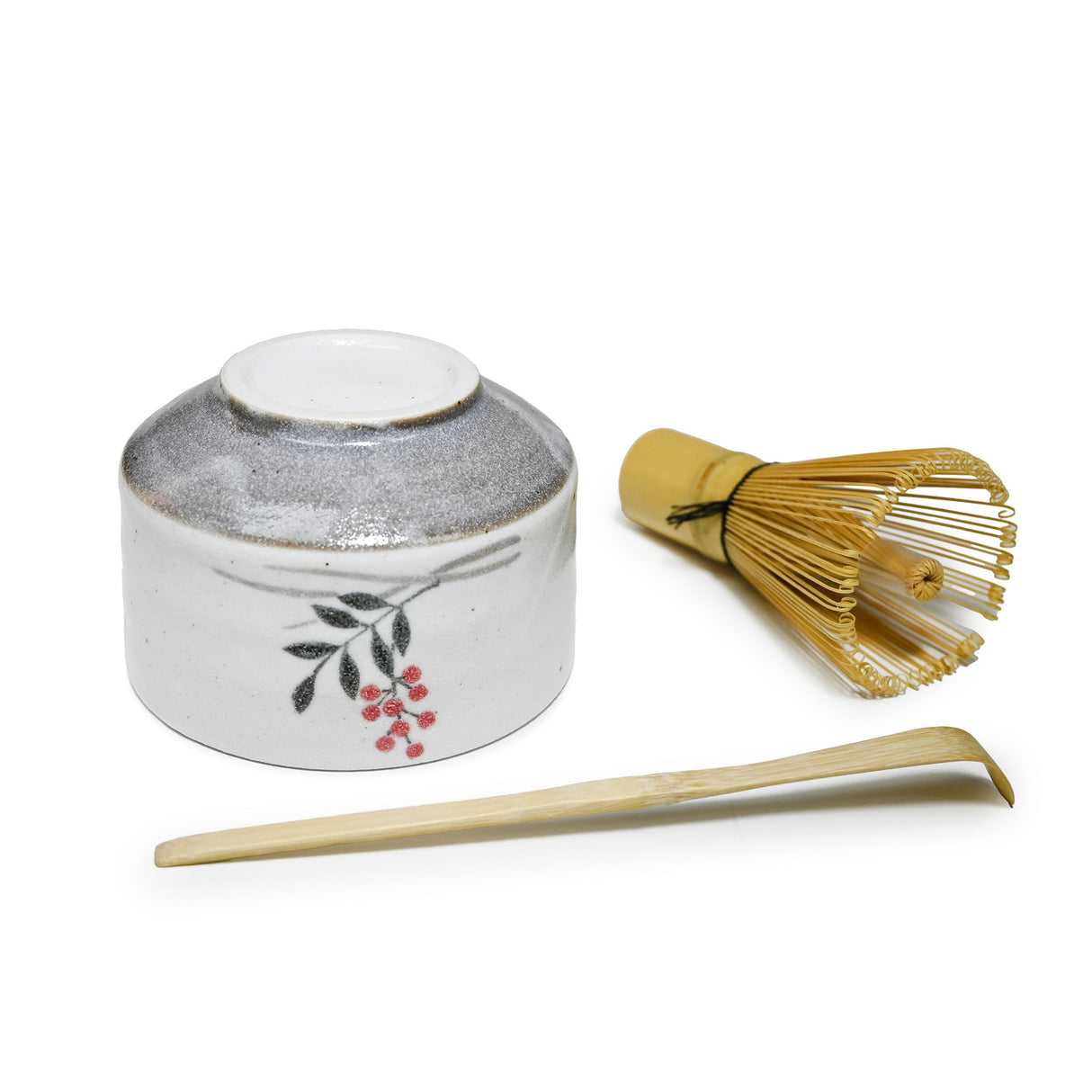 20 oz 4.5" Japanese 3 - Piece Matcha Bowl Gift Set with Bamboo Whisk & Scoop - Fruit