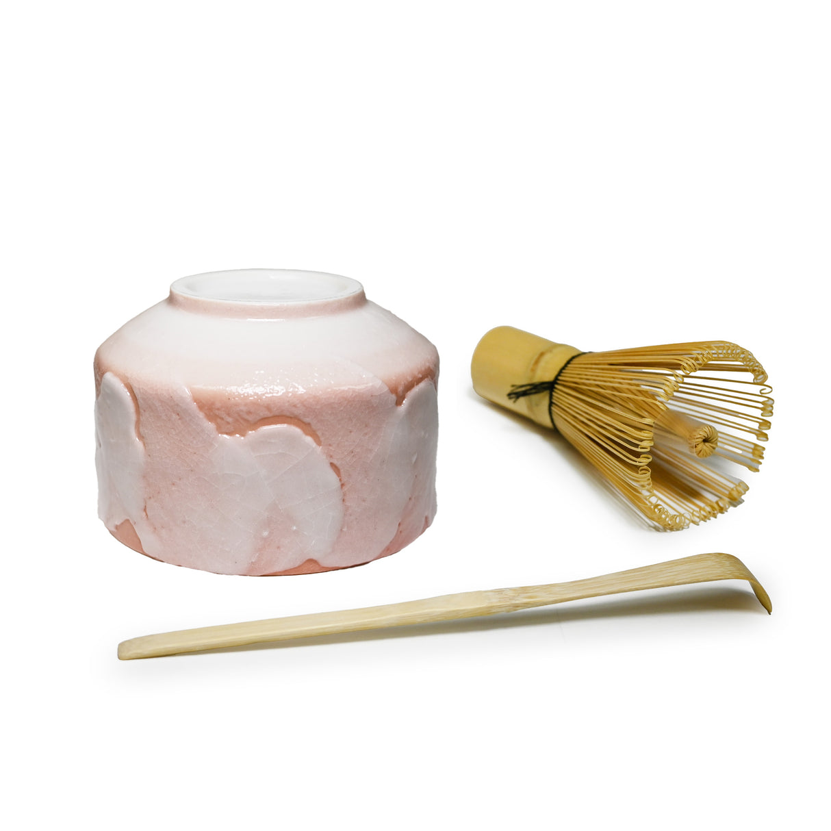 20 oz 5" Japanese 3 - Piece Matcha Bowl Gift Set - Coral Cloud