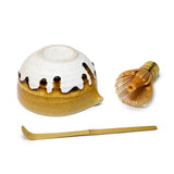 16oz 5" Japanese 3 - Piece Spouted Matcha Bowl, Bamboo Whisk & Scoop Gift Set