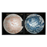 18oz 5.75" Japanese 2 - Piece Ceramic Dragon Bowl Gift Set